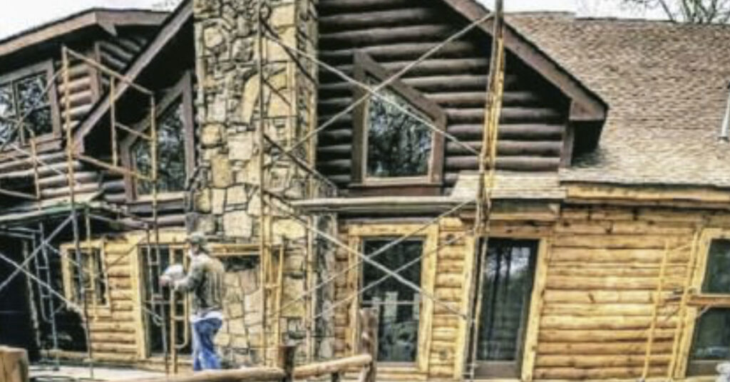 Log Home Media Blasting Chemical Stripping Featured
