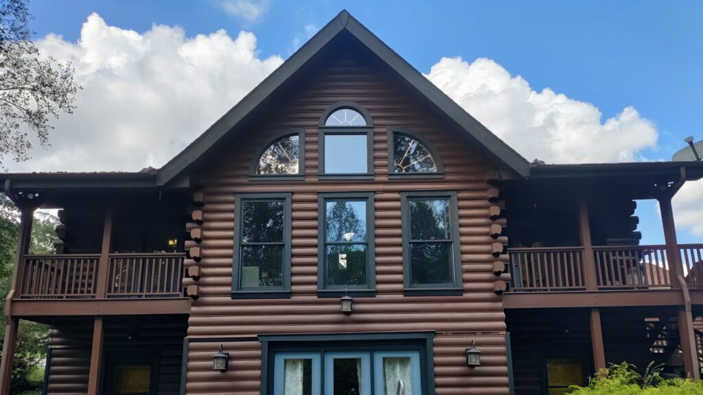 Burns TN log home staining Behr